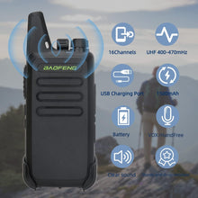 Load image into Gallery viewer, BF T-20 Mini Long Range walkie Talkie USB chargeable