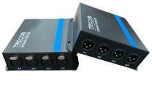 Load image into Gallery viewer, XLR Balanced Audio to Fiber optic Media Converters Transmitter Receiver 4 channel