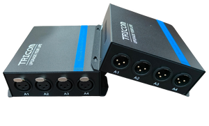 XLR Balanced Audio to Fiber optic Media Converters  Transmitter Receiver 4 channel