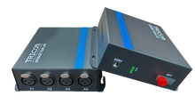 Load image into Gallery viewer, XLR Balanced Audio to Fiber optic Media Converters Transmitter Receiver 4 channel