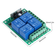 Load image into Gallery viewer, 433Mhz Universal 4 channel relay Receiver Module