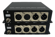 Load image into Gallery viewer, 2 Channel Bi-Directional Balanced XLR Audio to Fiber Extender to 20 Km