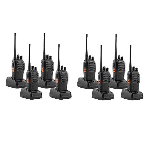 BaoFeng 8 pcs BF-888S Walkie Talkie- Long Range (Pack of 8, Black)