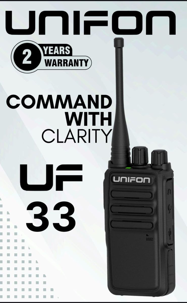Unifone UF 33 walkie talkie set of 4 | NPC Wireless