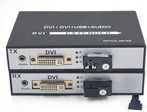 NPC DVI Over Fiber Optic Media Converter,1080P  Fiber Up to 20Km with Audio