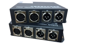 2 Channel Bi-Directional Balanced XLR Audio to  Fiber Extender to 20 Km