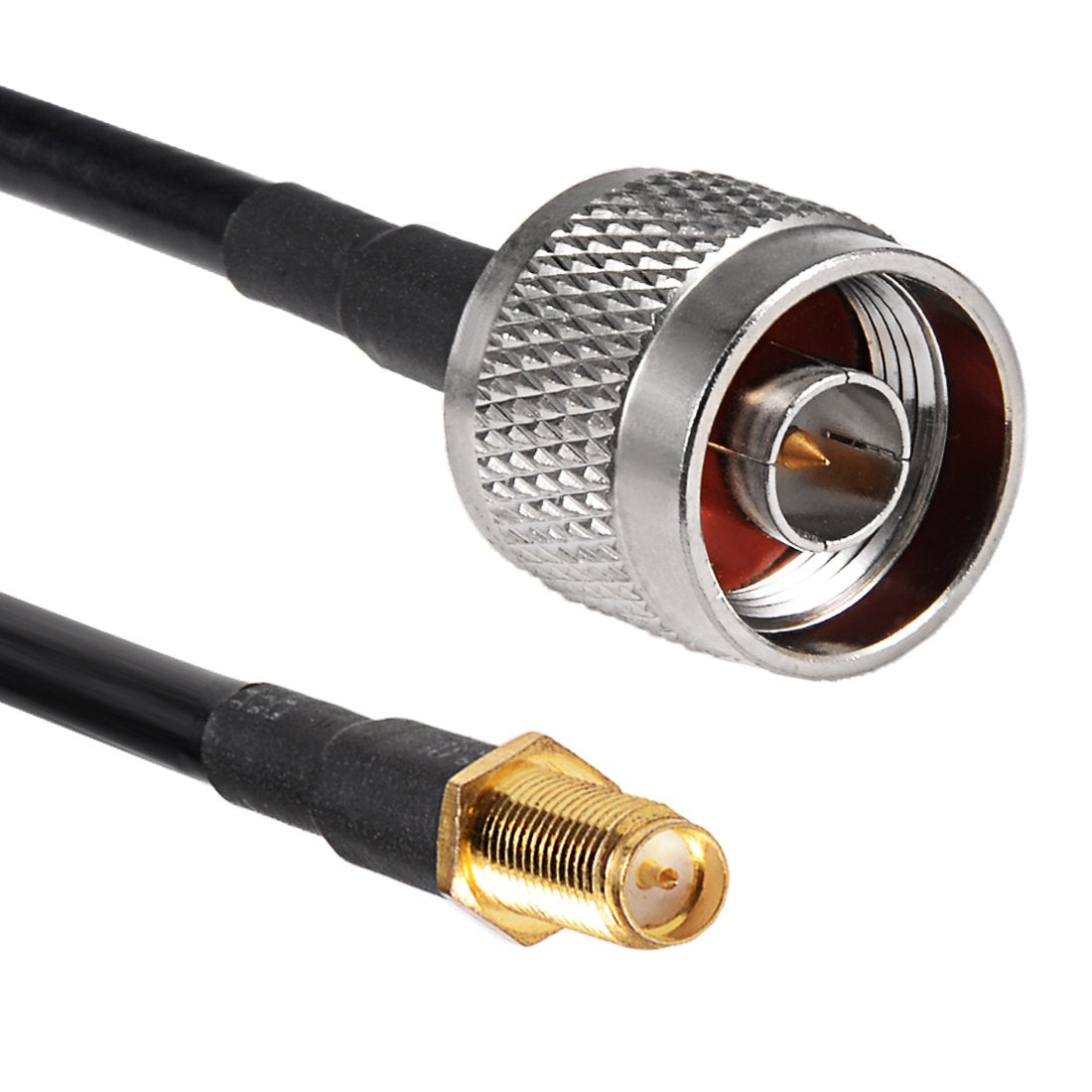 Câble Coaxial D'antenne 2M – N-Type Mâle Vers N-Type Mâle, Noir, Uxcell
