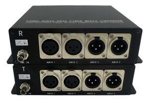 2 Channel Bi-Directional Balanced XLR Audio to  Fiber Extender to 20 Km