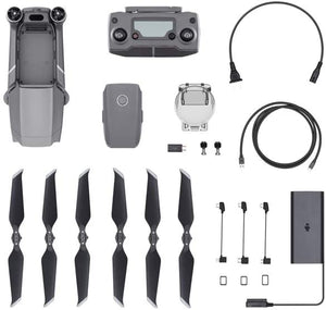 Drones-DJI Mavic 2 Pro-Drone Quadcopter UAV with Hasselblad Camera 3-Axis Gimbal HDR 4K Video Adjustable Aperture 20MP 1" CMOS Sensor, up to 48mph, Gray-NPC Wireless
