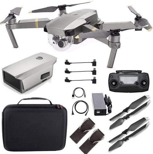 Drones and UAVs-DJI Mavic Pro Platinum with Extra Battery, Flagship 4K Quadcopter-NPC Wireless