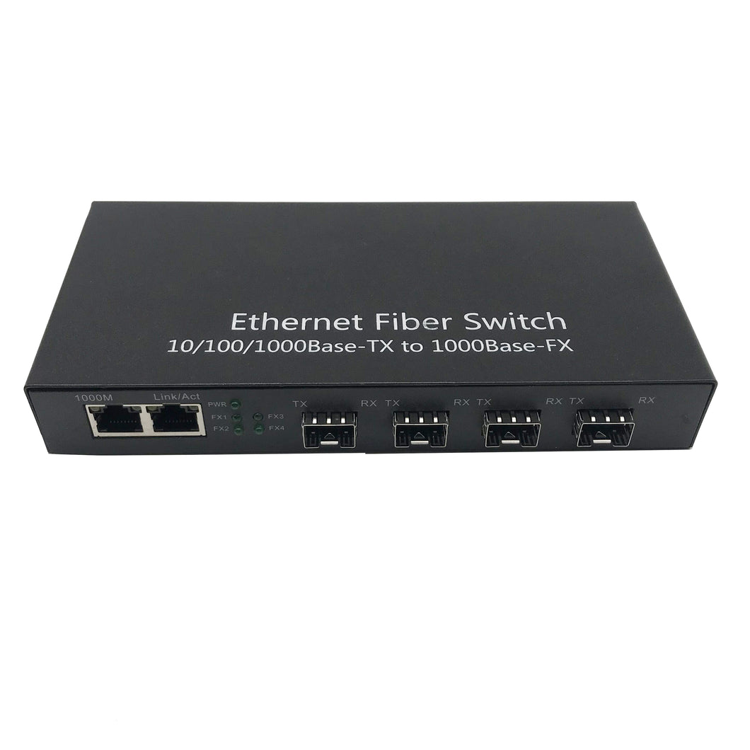 4 port SFP  fiber Giga  switch 4+2 Fiber switch  Tricom brand