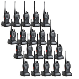 Baofeng (20 Pcs) Two Way Handheld Interphone Radio 16CH 400-470MHZ Long Range Walkie Talkie  (Black)