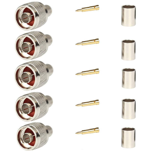 RF CONNECTORS & CABLE- N-Male Plug Crimp Connector for LMR 400 RF Coaxial Cable-NPC Wireless