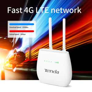 4G Router Data Booster-Tenda 4G680V2.0 3G/4G 300Mbps Wireless N300 4G LTE and Volte Router (SIM Based, Not a Modem)-Tenda