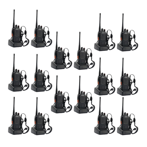 Walkie-Talkie-BF-888S UHF 400-470MHz 16CH CTCSS-DCS Hand Held Mobile Amateur-(Pack of 16)-BaoFeng