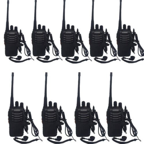 Walkie-Talkie-BF-888S UHF 400-470MHz 16CH CTCSS-DCS Hand Held Mobile Amateur-(Pack of 9)-BaoFeng