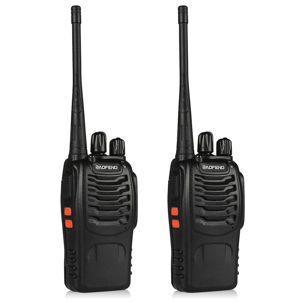 BaoFeng BF-888S  Walkie Talkie 2 Way Radio Long Range (Black, 2 Pieces)