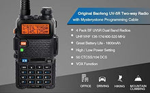 Load image into Gallery viewer, Baofeng UV5R Walkie Talkie , FM Radio, LED Torch, 5-10km Range, VHF   &amp;  UHF  dual band  1 year replacement waranty
