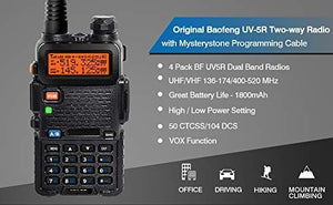 Baofeng UV5R Walkie Talkie , FM Radio, LED Torch, 5-10km Range, VHF   &  UHF  dual band  1 year replacement waranty
