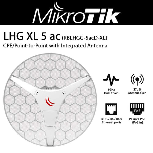 Wireless Broadband Wifi Link-RBLHGG-5acD-XL - LHG XL 5ac Light Head Grid Wireless Device-Mikrotik