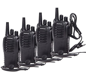 BaoFeng 4 pcs  BF-888S   Walkie Talkie- Long Range (Pack of 4, Black)