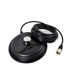 VHF/UHF  Magnetic Antenna Mount - 15 -Feet Cable