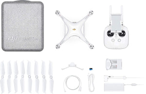 drones-DJI Phantom 4 Pro V2.0 Quadcopter UAV with 20MP Camera 1" CMOS Sensor 4K H.265 Video 3-Axis Gimbal White-NPC Wireless